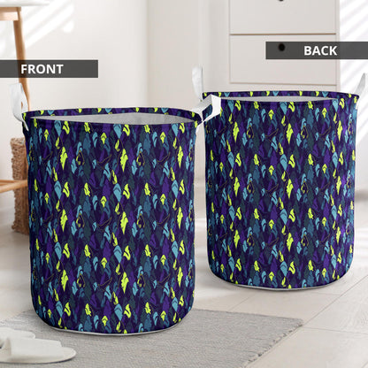 Shark Neon color Print Laundry Basket