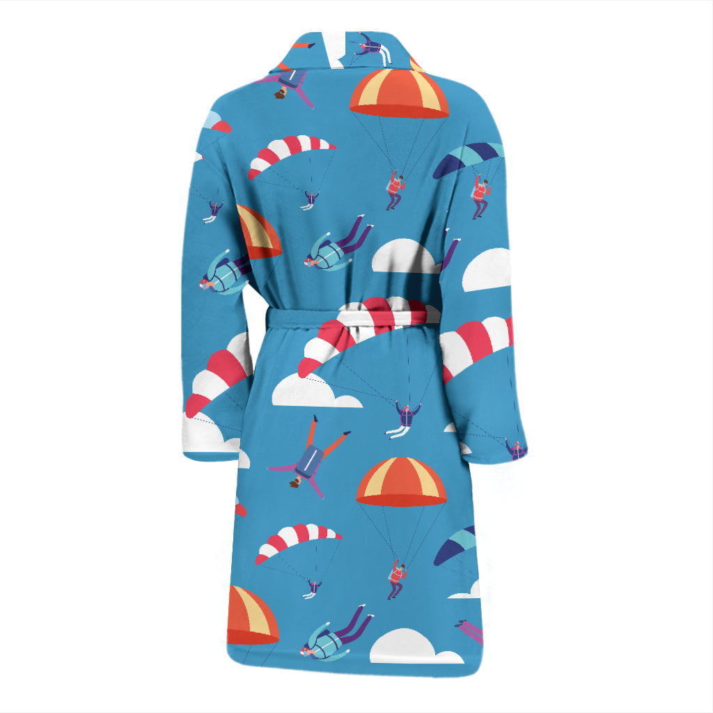 Skydiver Print Design LKS306 Men Bathrobe