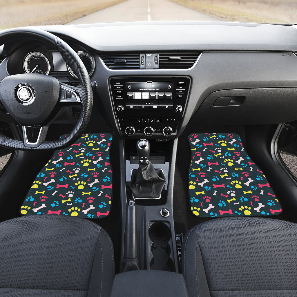 Paw Design Print Car Floor Mats Front Back