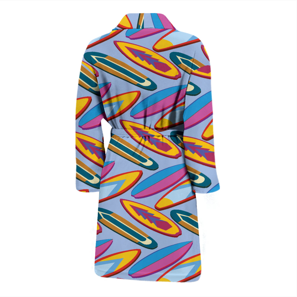 Surfboard Pattern Print Design LKS303 Men Bathrobe