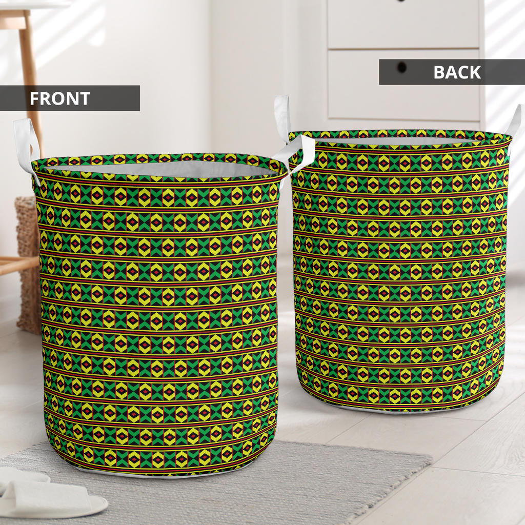 African Geometric Print Pattern Laundry Basket