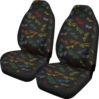 Skateboard Print Design LKS301 Car Seat Covers