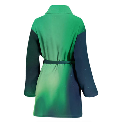 Aurora Borealis Pattern Print Design 04 Women Bathrobe