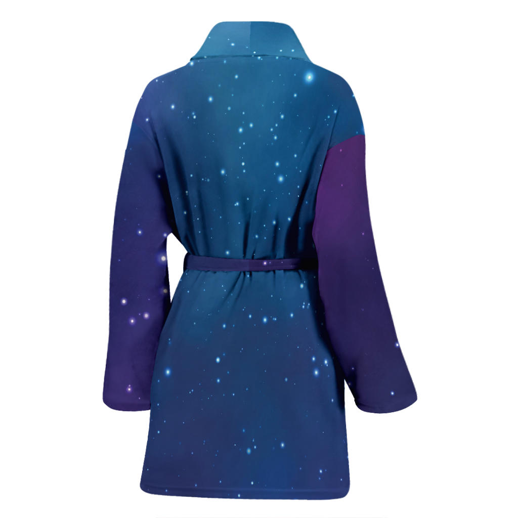 Nebula Pattern Print Design A01 Women Bathrobe