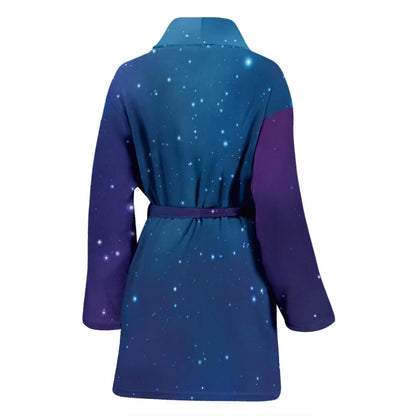 Nebula Pattern Print Design A01 Women Bathrobe