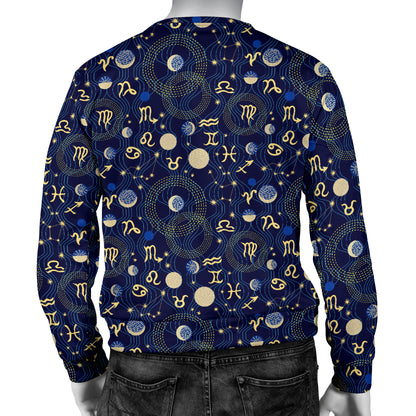 ZodiacThemed Design Print Men Long Sleeve Sweatshirt