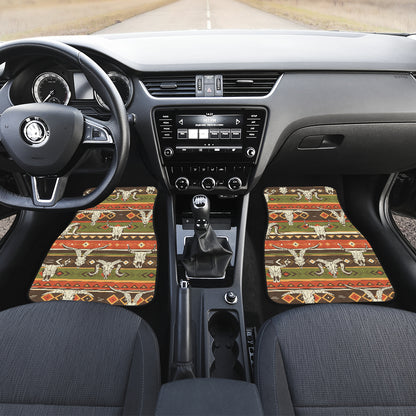 American indian Skull Animal Car Floor Mats Front Back