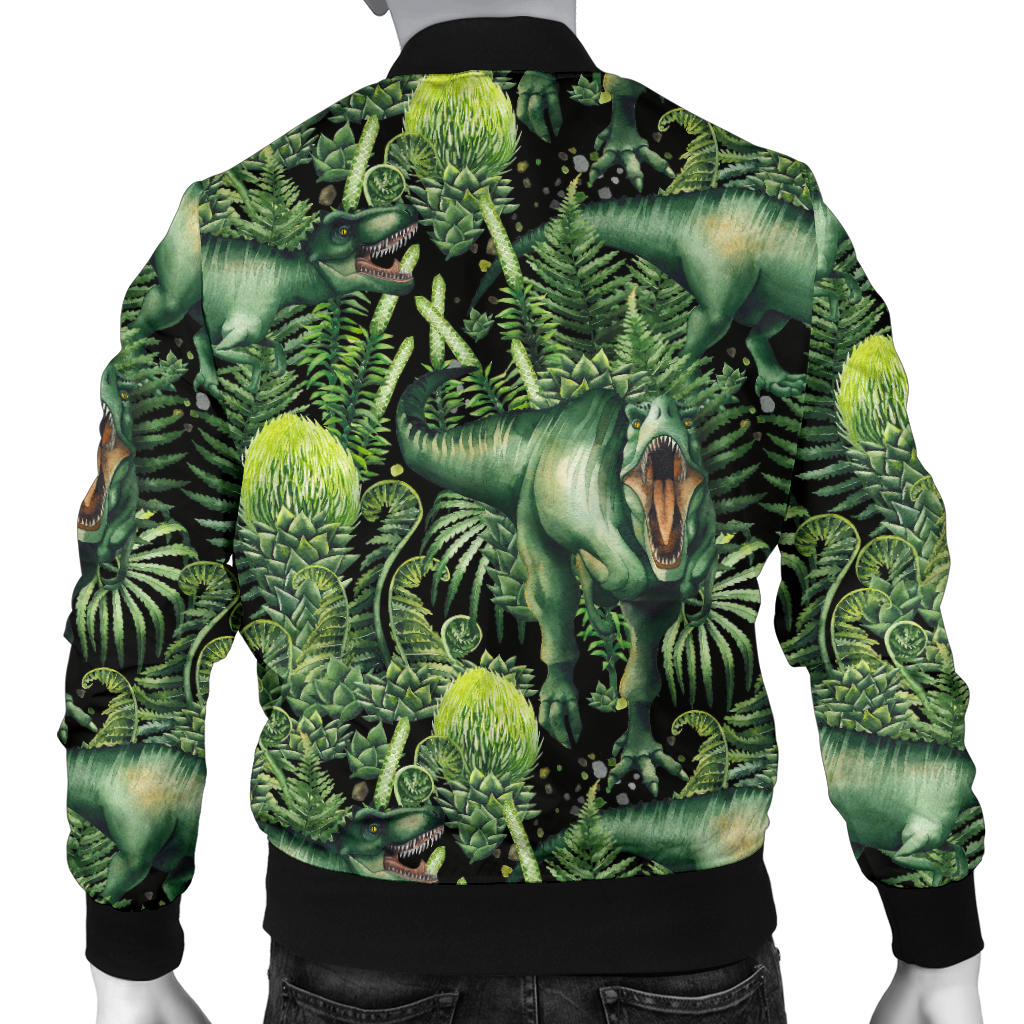 Dinosaur T Rex Print Pattern Men Bomber Jacket