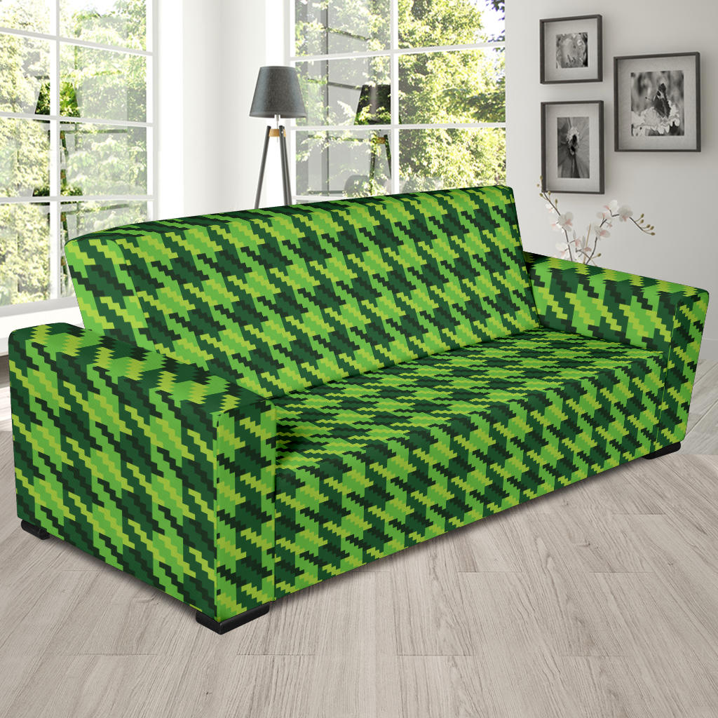 St Patricks Day Houndstooth Pattern Print LKS301 Sofa Slipcover