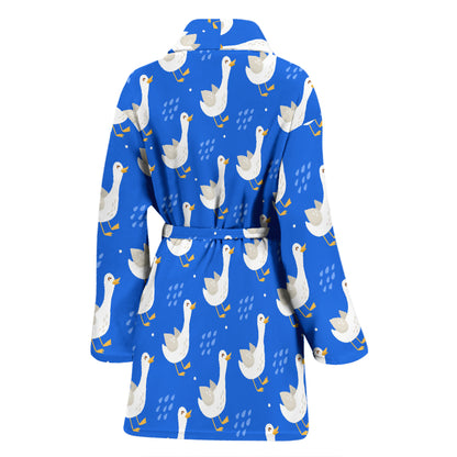 Goose Print Design LKS402 Women Bathrobe