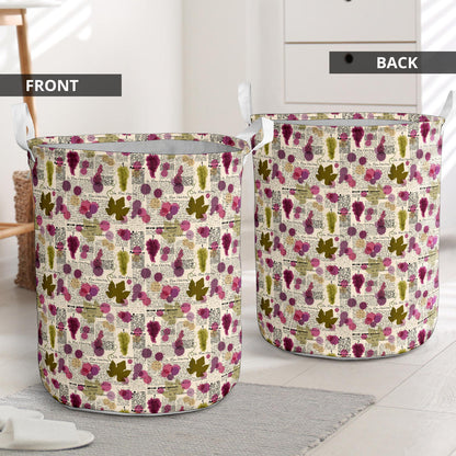 Wine Style Design Print Laundry Basket