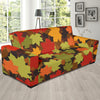 Maple Leaf Pattern Print Design 05 Sofa Slipcover