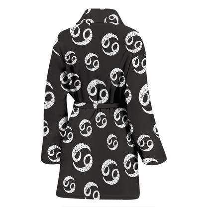 Cancer Zodiac Pattern Print Design 02 Women Bathrobe