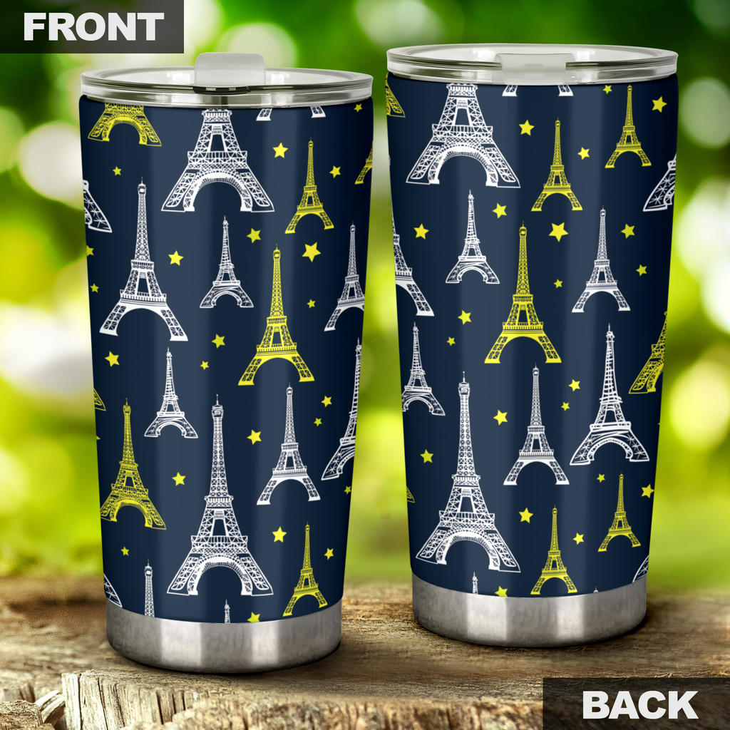 Eiffel Tower Star Print Tumbler