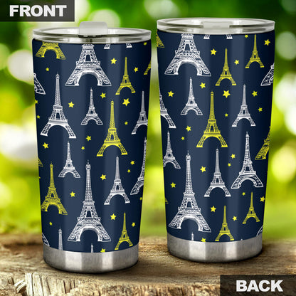 Eiffel Tower Star Print Tumbler