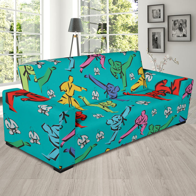 Judo Pattern Print Design 01 Sofa Slipcover