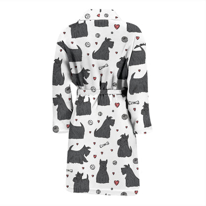 Scottish Terriers Print Design LKS3015 Men Bathrobe