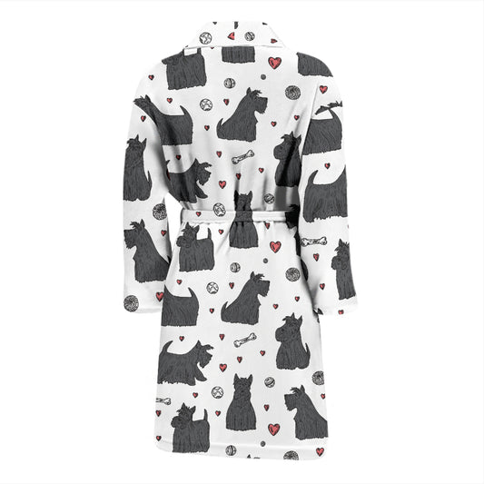 Scottish Terriers Print Design LKS3015 Men Bathrobe