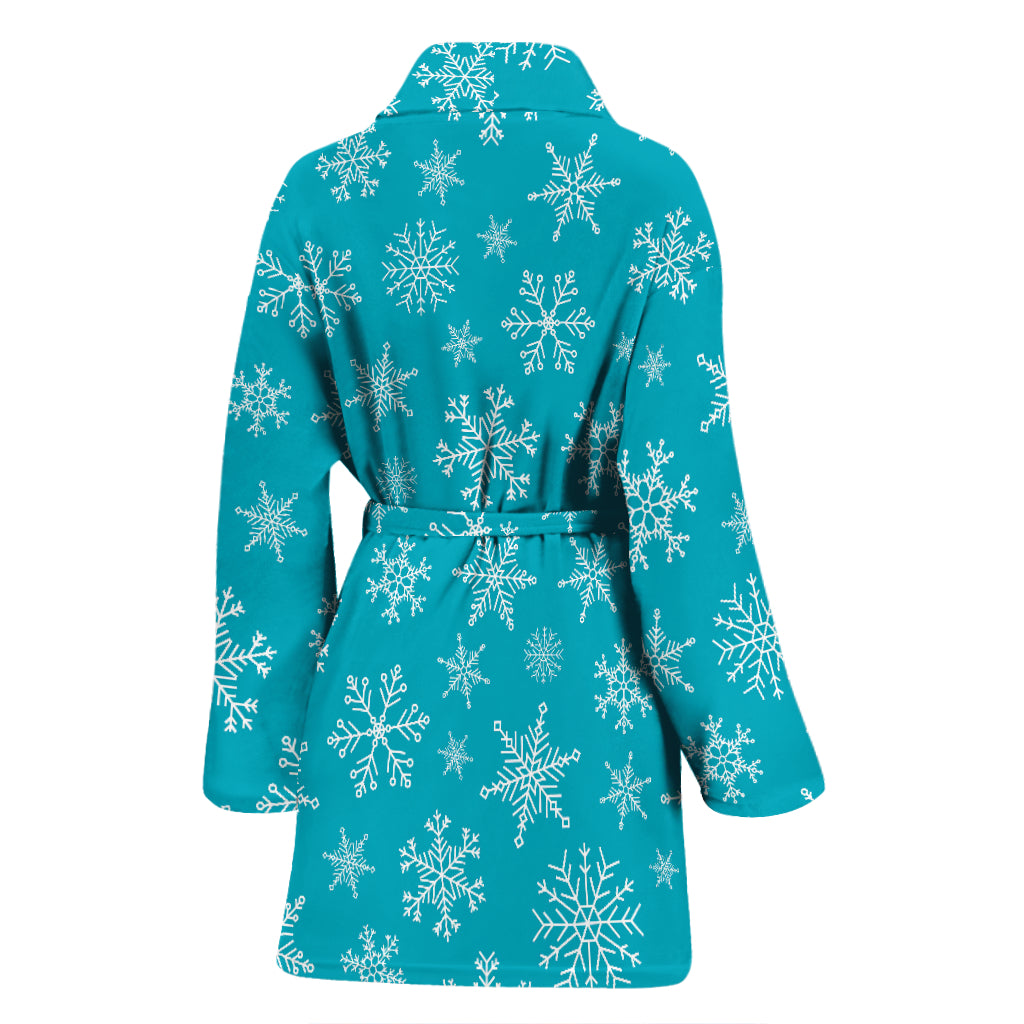 Snowflake Print Design LKS304 Women Bathrobe