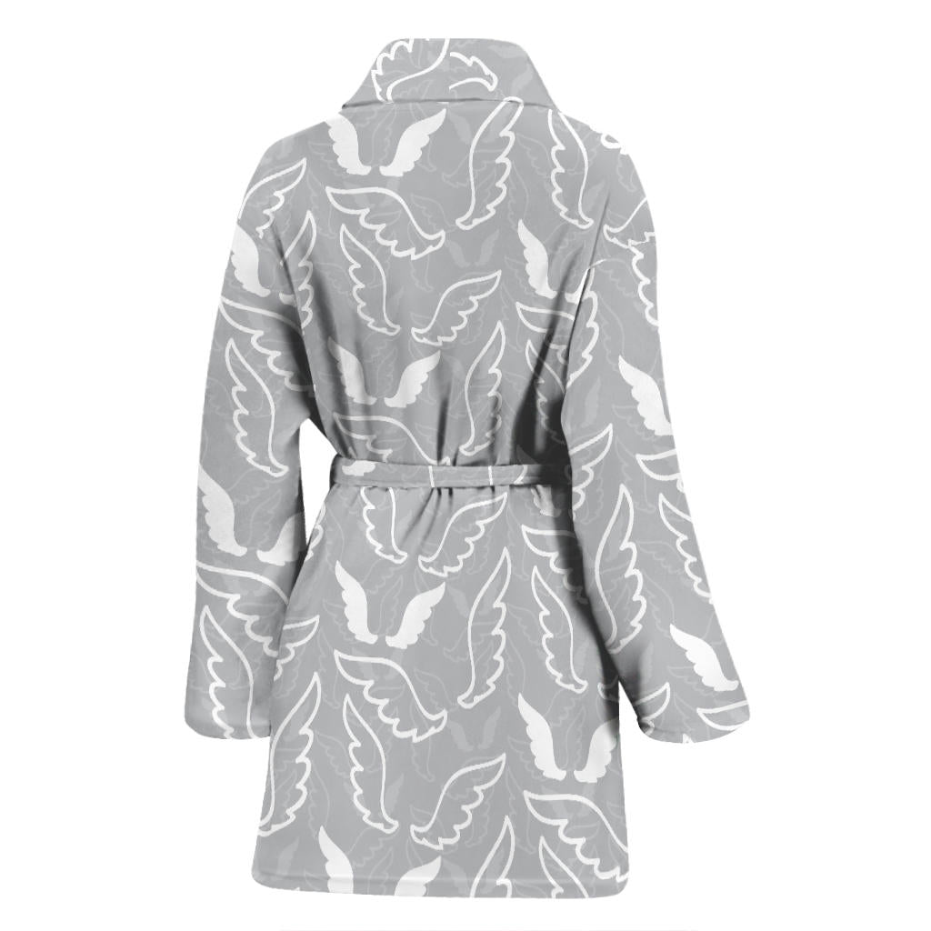 Angel Wings Pattern Print Design 01 Women Bathrobe