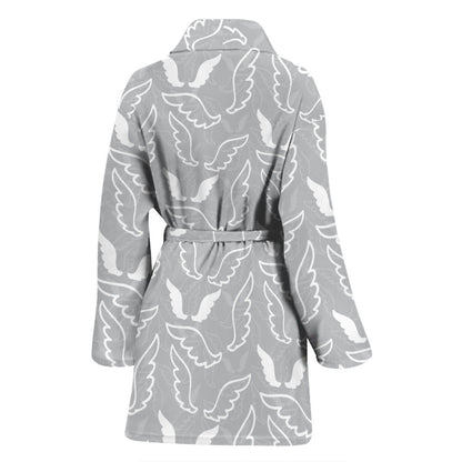 Angel Wings Pattern Print Design 01 Women Bathrobe