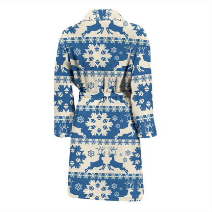 Reindeer Print Design LKS401 Men Bathrobe