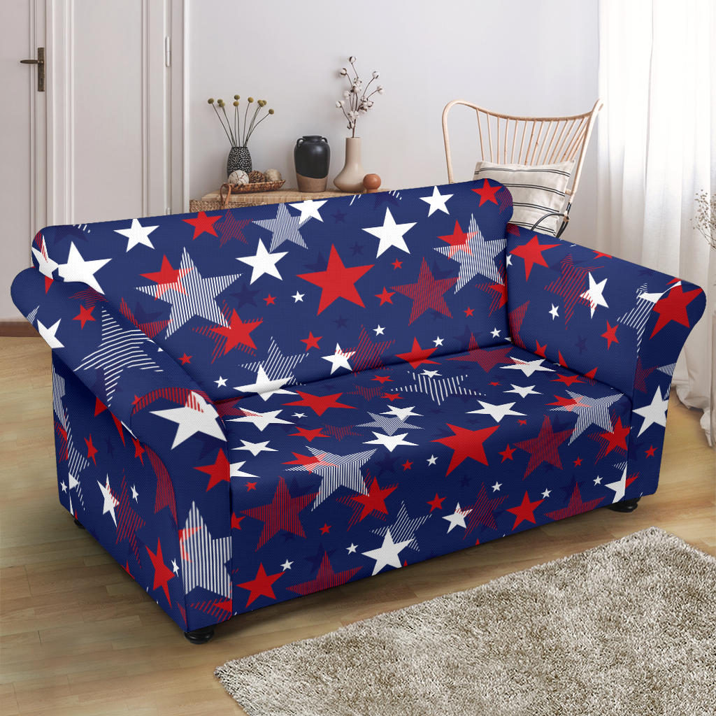 Star Print Design LKS304 Loveseat Couch Slipcover