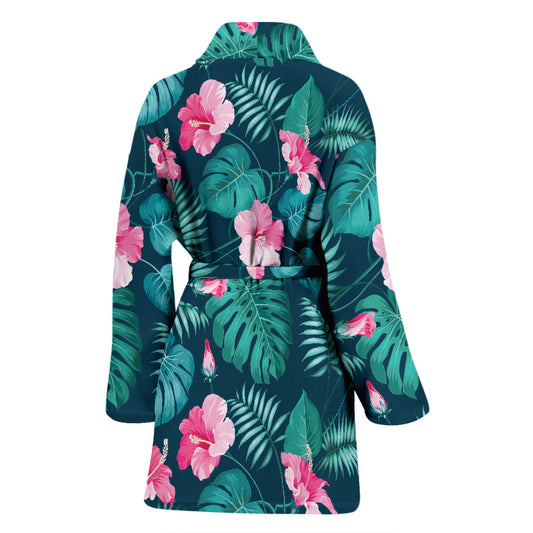 Summer Floral Print Design LKS301 Women Bathrobe