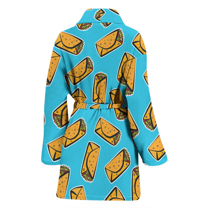 Burrito Print Design LKS301 Women Bathrobe