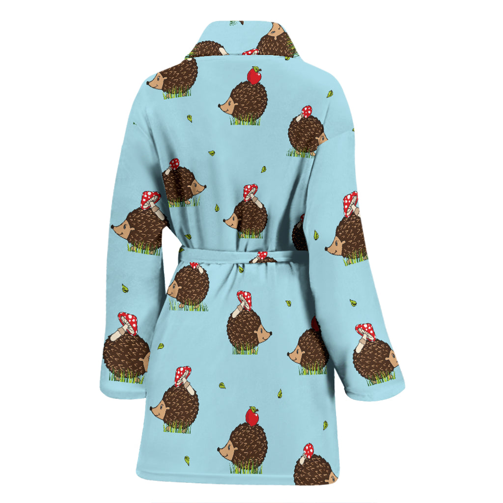 Hedgehog Print Design LKS402 Women Bathrobe