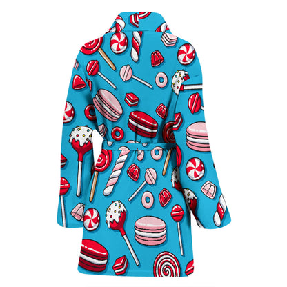 Candy Pattern Print Design 05 Women Bathrobe
