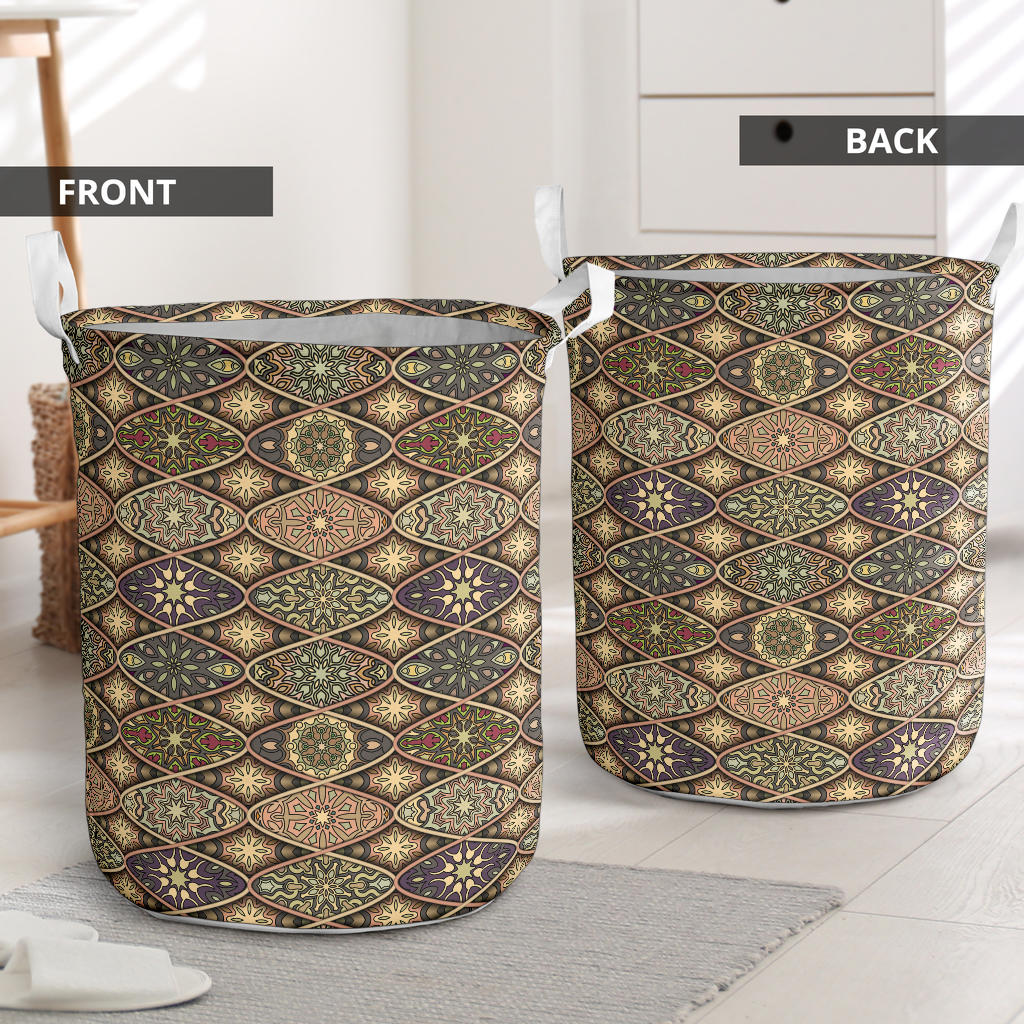 Mandala Motif Themed Design Print Laundry Basket