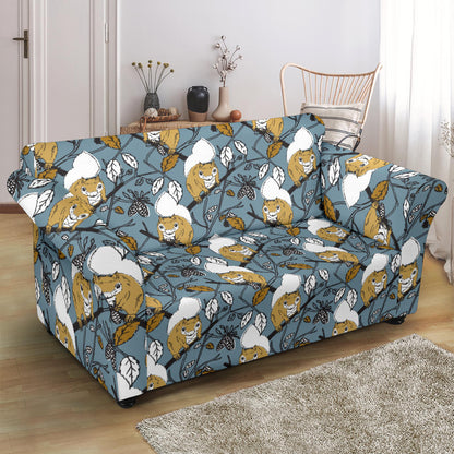 Squirrel Print Design LKS305 Loveseat Couch Slipcover