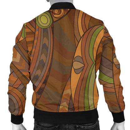 Maori Ornament Design Print Men Bomber Jacket