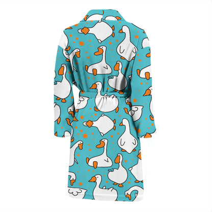 Goose Print Design LKS403 Men Bathrobe