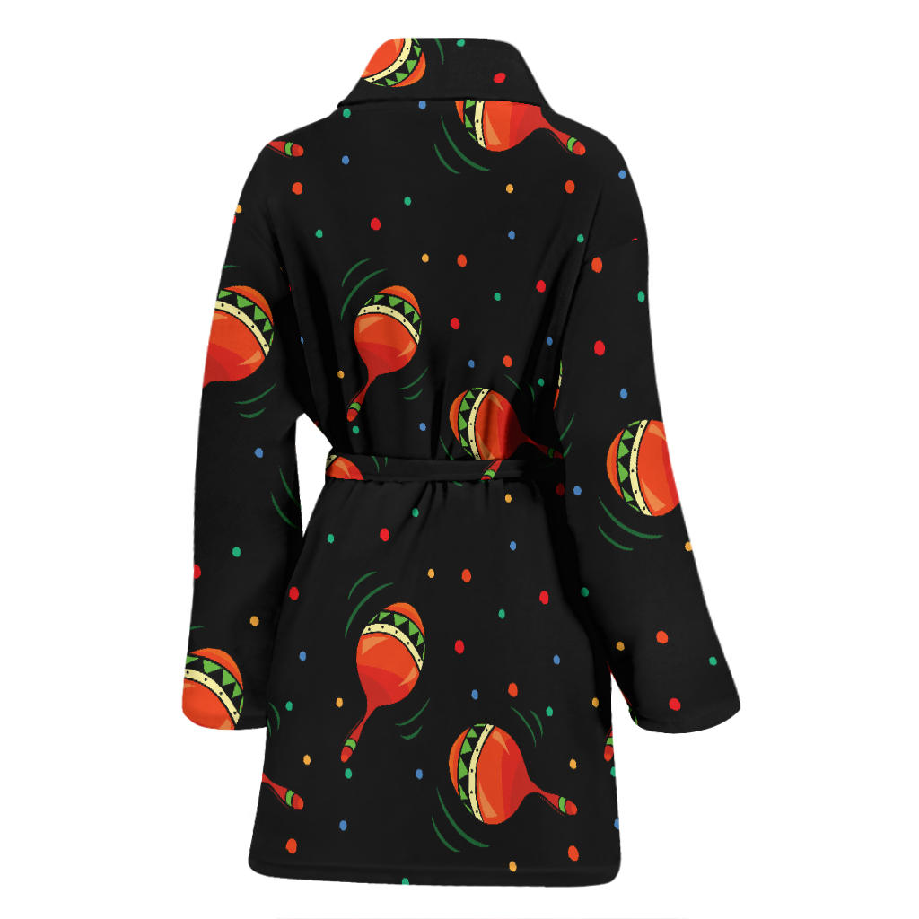 Maracas Pattern Print Design 03 Women Bathrobe