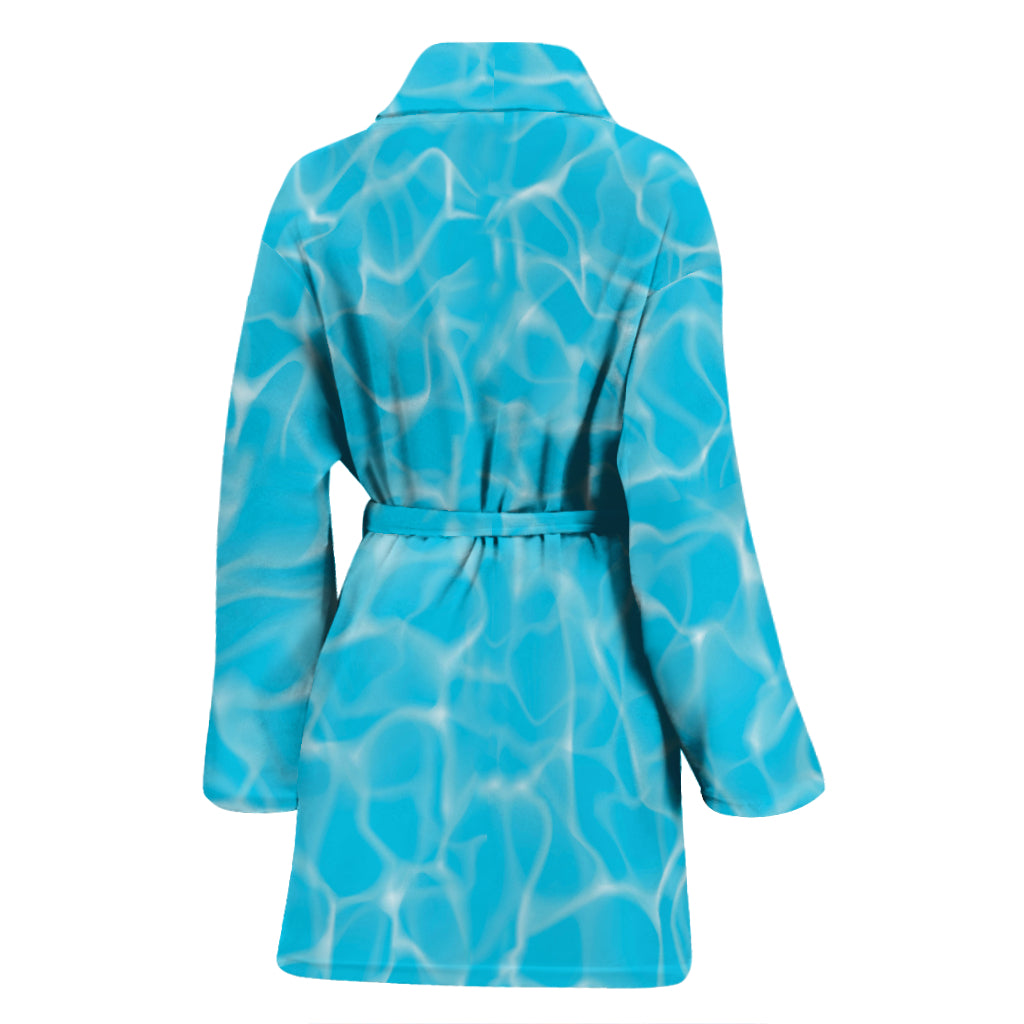 Swimming Pool Texture Print Design LKS301 Women Bathrobe
