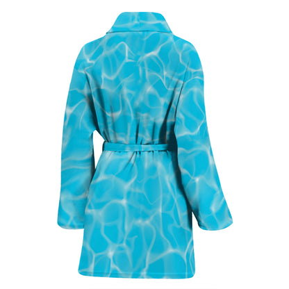 Swimming Pool Texture Print Design LKS301 Women Bathrobe