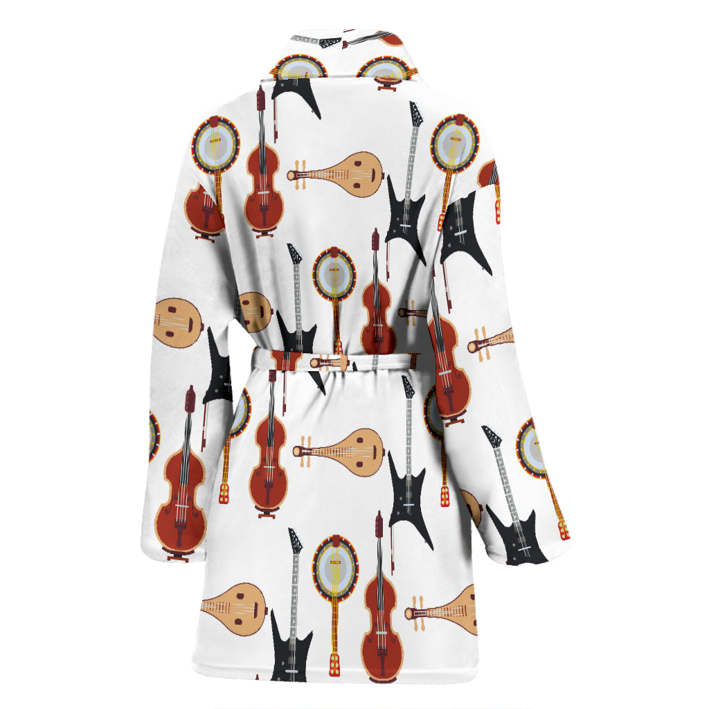 Banjo Print Design LKS403 Women Bathrobe