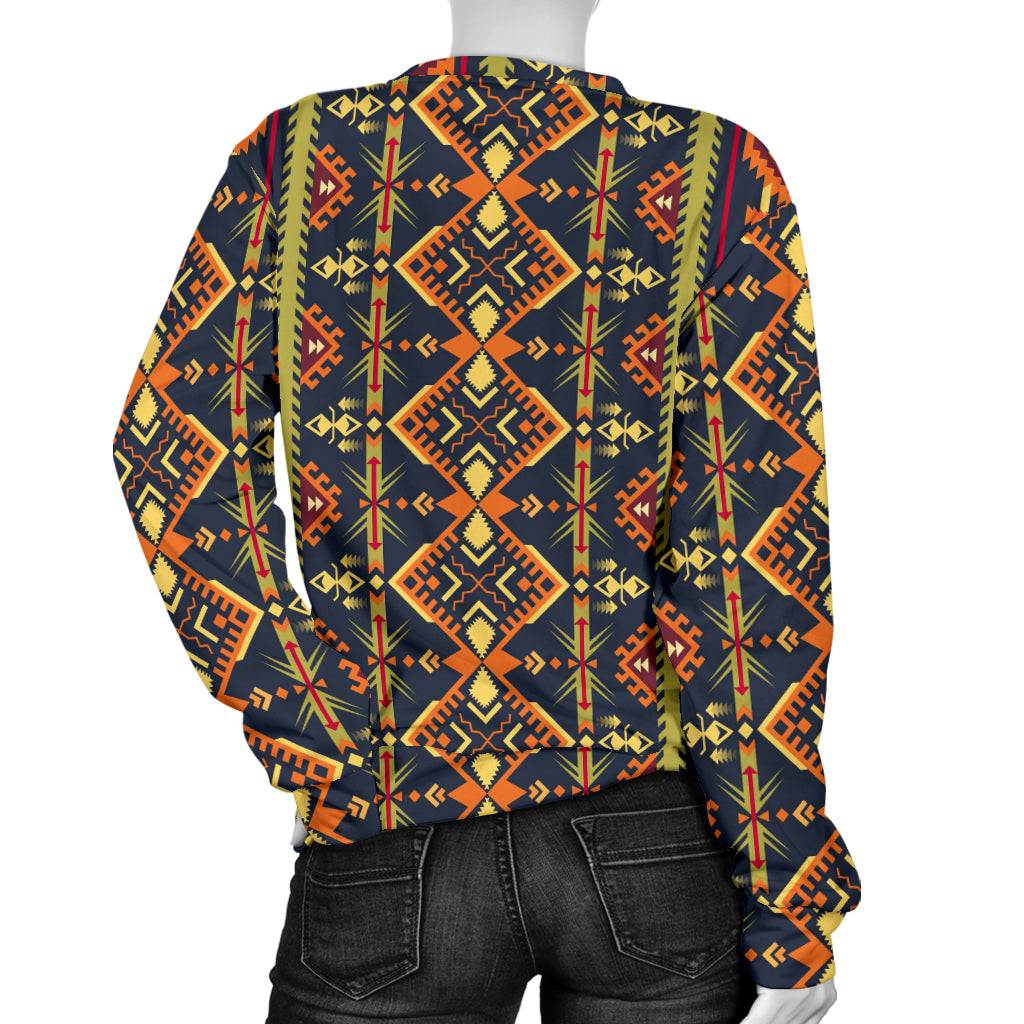 Kente Classic Design African Print Women Long Sleeve Sweatshirt