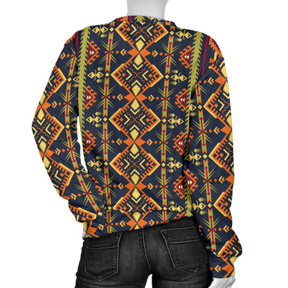 Kente Classic Design African Print Women Long Sleeve Sweatshirt