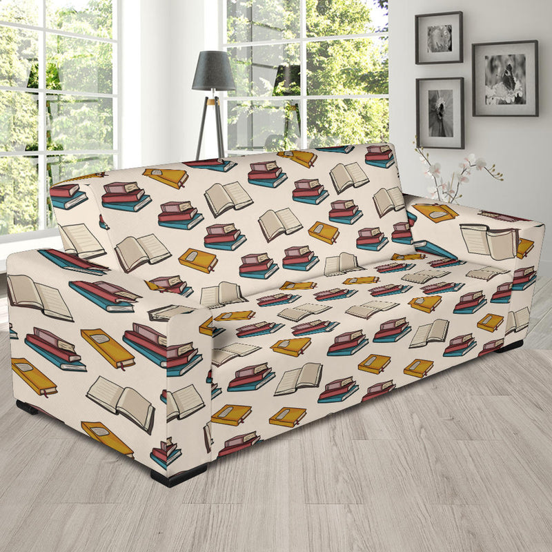 Book Pattern Print Design 04 Sofa Slipcover