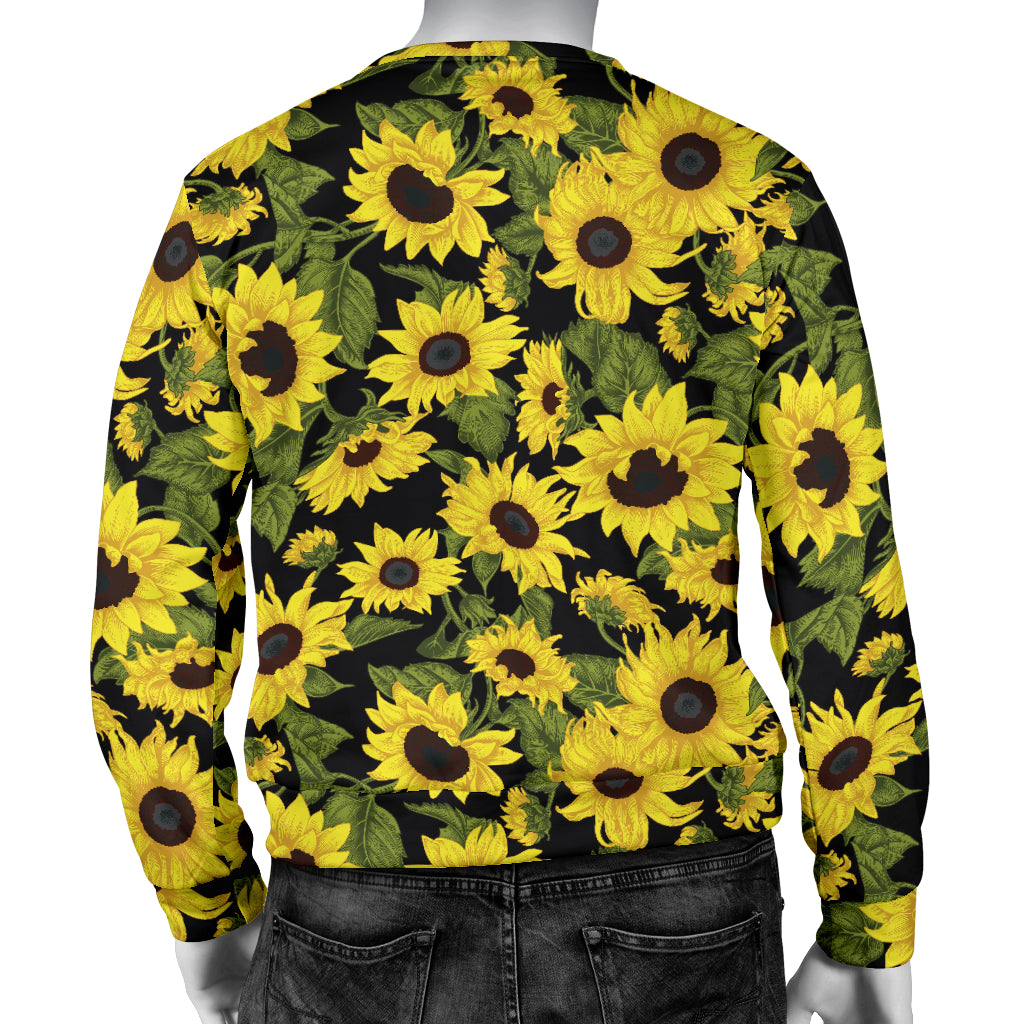 Sunflower Fresh Bright Color Print Men Long Sleeve Sweatshirt