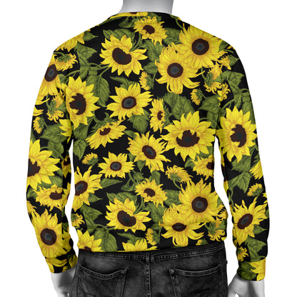 Sunflower Fresh Bright Color Print Men Long Sleeve Sweatshirt