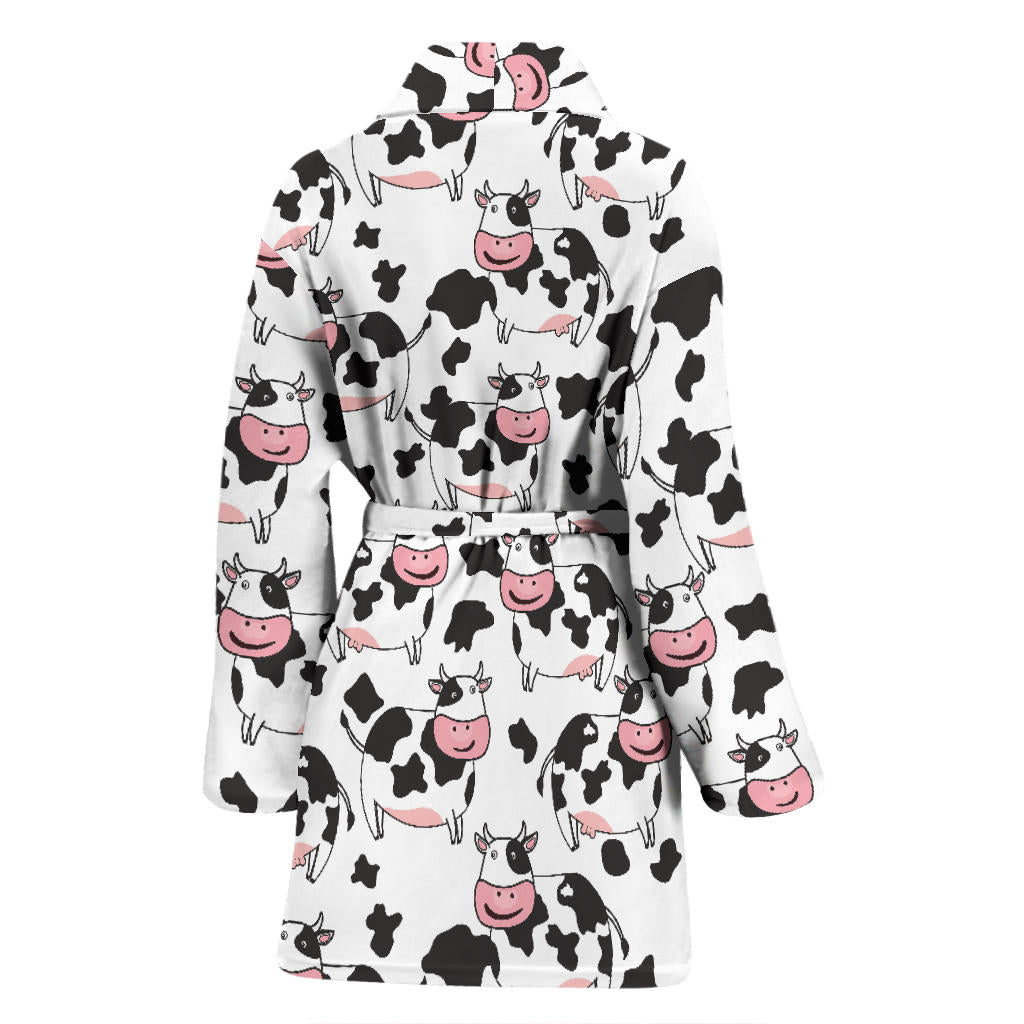 Cow Pattern Print Design 02 Women Bathrobe
