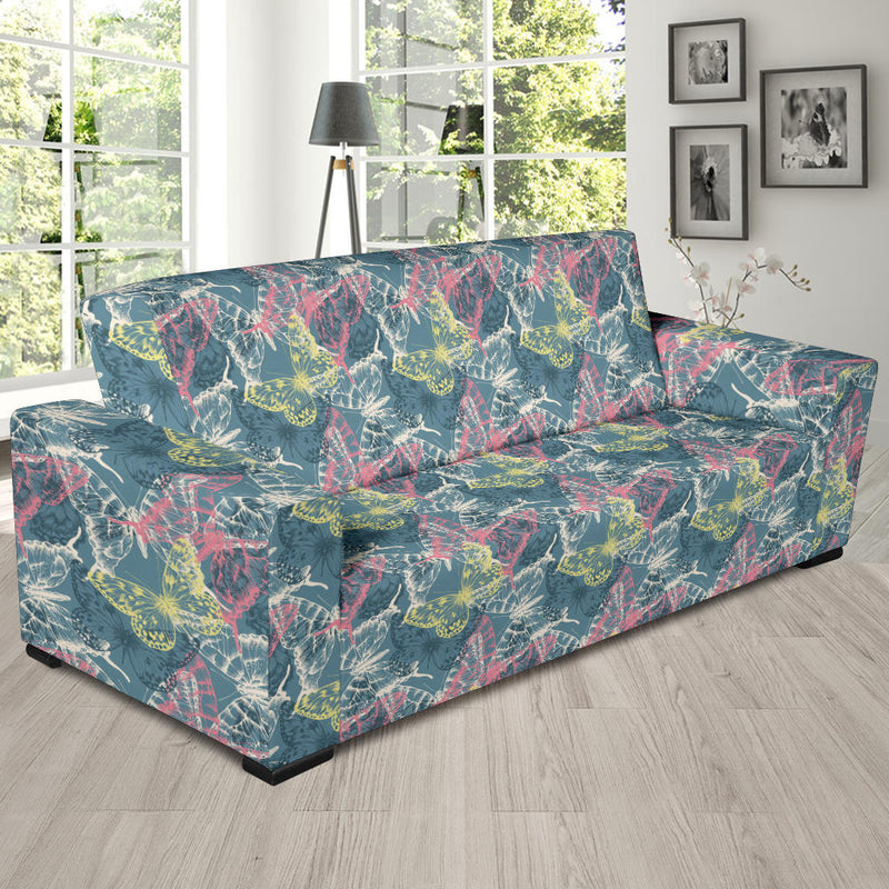 Butterfly Pattern Print Design 01 Sofa Slipcover