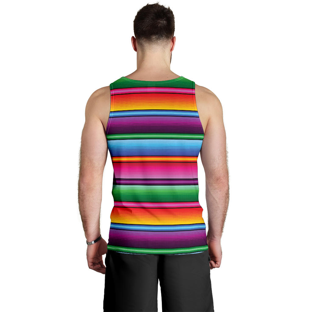 Mexican Blanket Colorful Print Pattern Men Tank Top