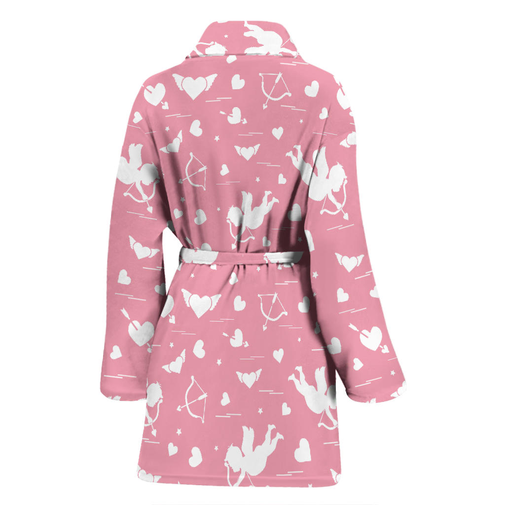 Cupid Pattern Print Design 03 Women Bathrobe