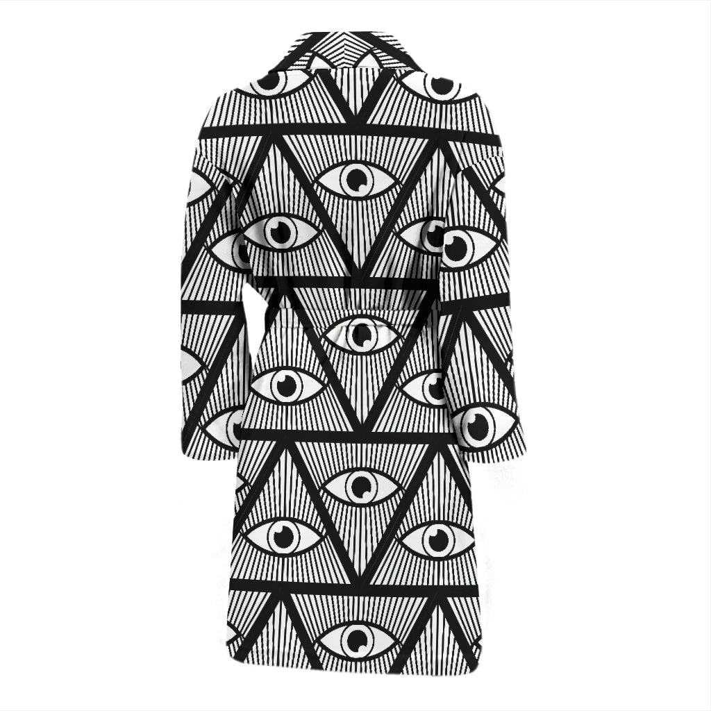 Third Eye Pattern Print Design LKS304 Men Bathrobe