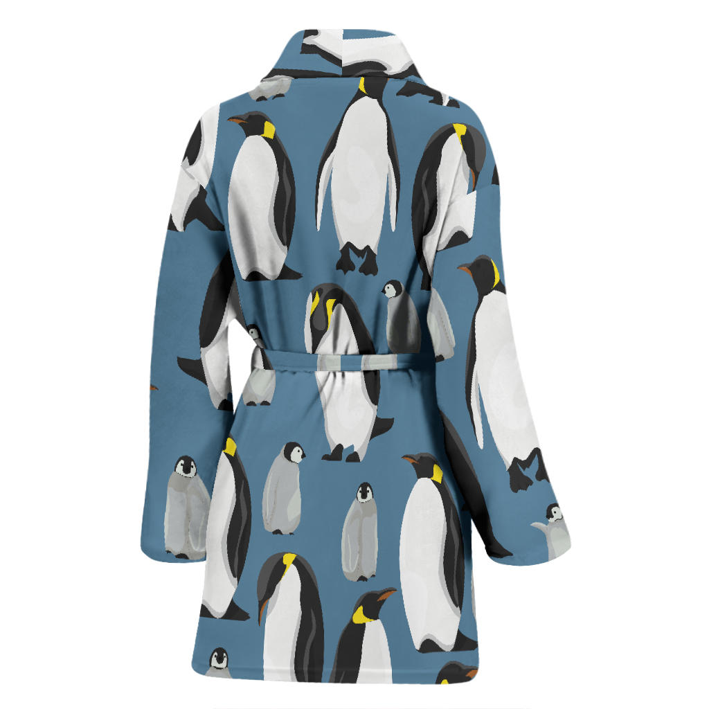 Penguin Pattern Print Design A03 Women Bathrobe